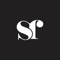 letter sr linked overlap elegant logo vector