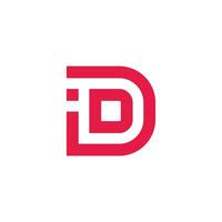 letters id linear geometric simple logo vector