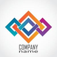 logorful geometric square logo design vector