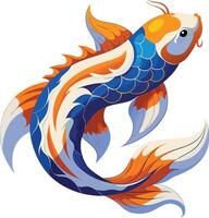 A beautiful Colorful koi fish vector