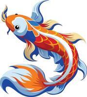Illustration of Colorful koi fish vector