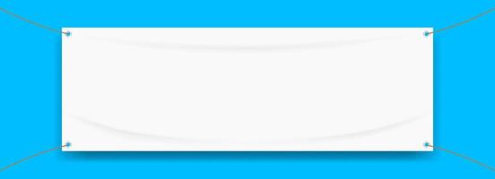 vinyl banner blank for mock up, fabric empty for banner advertising vector