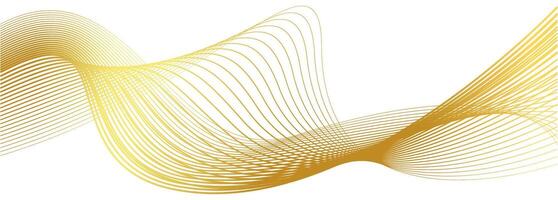 luxury gold line wavy pattern, line golden wave curve vector