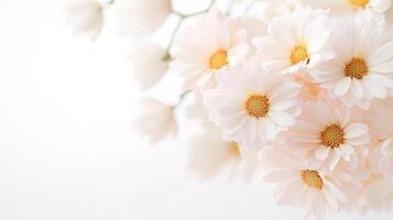 White flowers on a white background photo