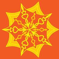 Mandala Gold color linear mandala background vector