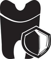 dental care icon dental fortress from germs vector