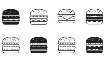 Versatile hamburger menu vectors icons for creative website and application layouts flat illustration