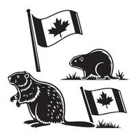 Canada Day Silhouette Icon Design for Digital Use vector