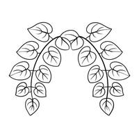 Line drawing botanical minimalist artwork. vector