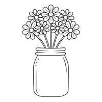 Black and white simple line drawing. vector