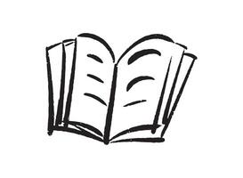 Illustration of an Open Book University Handdrawn vector