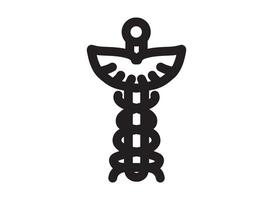 Set of an Snake Staff Health Icon vector