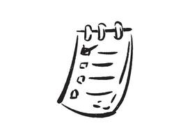 Illustration of an Chechlist Note University Handdrawn vector