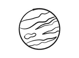 Illustration of an Space Mars Handdrawn vector