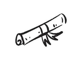 Illustration of an Paper Scroll University Handdrawn vector