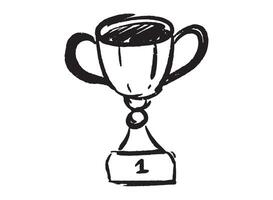 Illustration of an Trophy University Handdrawn vector