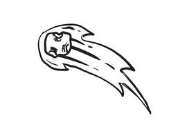 Illustration of an Space Meteor Handdrawn vector