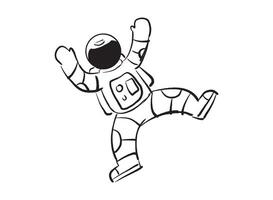 Illustration of an Space Astronaut Handdrawn vector