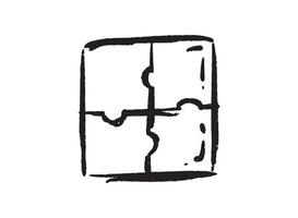 Illustration of an Puzzle University Handdrawn vector