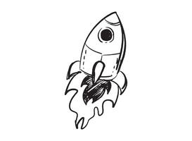 Illustration of an Space Rocket Handdrawn vector