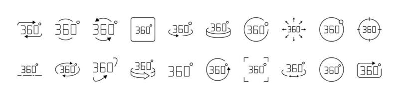 Collection of 360 Related Line Icons. Outline Signs for Graphic and Web Design, Apps, Adverts, Various Cards vector