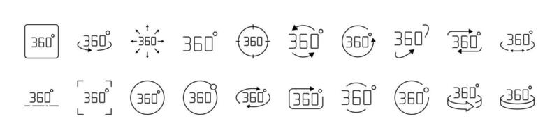 360 Line Icon Bundle. Outline Signs for Graphic and Web Design, Apps, Adverts, Various Cards vector