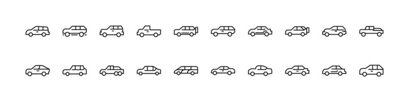 Car Related Line Icons for Web Sites, Books, Cards, Apps. Editable Stroke. Perfect for Web Sites, Books, Cards, Apps vector