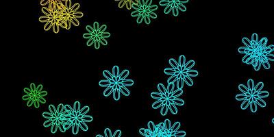 Dark Blue, Yellow template with abstract forms. vector