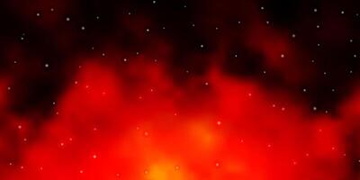Dark Red template with neon stars. vector