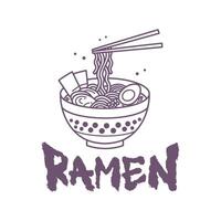 Noodle logo attracts customer attention with its dynamic and energetic structure. vector