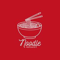 Noodle Logo offers a simple and memorable visual identity. vector