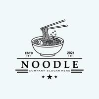 Noodle logo is a design that adapts to restaurant and cafe concepts. vector