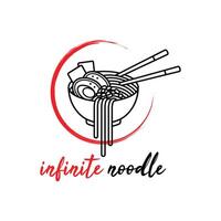 Noodle logo is suitable for fast food restaurants with its modern and stylish design. vector