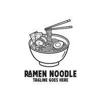 Noodle logo is an aesthetic and usable solution for brands operating in the food industry. vector