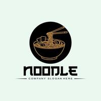 Noodle logo offers a simple and eye-catching design concept. vector