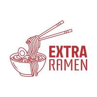 Noodle logo is suitable for modern restaurants with its innovative design. vector