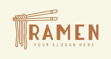 Noodle logo attracts attention with its professional design. vector