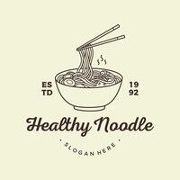 Noodle logo creates an ideal visual identity for restaurant chains and franchises. vector