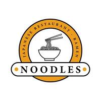 Noodle Logo is ideal for businesses that want both a minimalist and creative look. vector