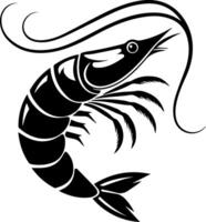 Shrimp icon and illustration. vector