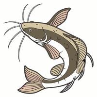 a catfish with long fins and a long tail vector