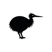 Minimalist Kiwi Bird Silhouette for Logos and Designs vector