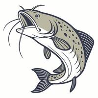 a fish with a long tail and a mouth open vector