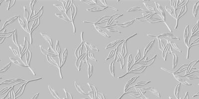 Floral seamless pattern with small line art leaves Perfect for background, textile, or wrapping paper A delicate, repeating pattern Minimalist and elegant aesthetic vector