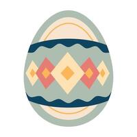 Geometric Pattern Pastel Easter Egg vector
