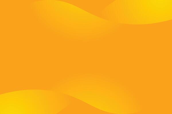 Abstract orange background with yellow curved wavy ribbon shape effect banner design.