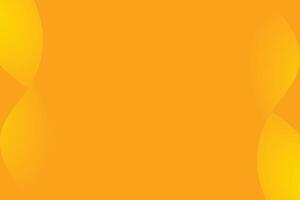 Abstract orange background and yellow curved wavy ribbon shape effect on edge banner design. vector