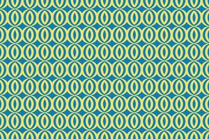Abstract geometric ornament style curved stripes and rhombuses shape elements yellow and blue color pattern background. vector