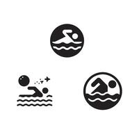 Swimming icon set vector