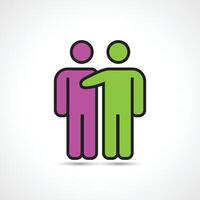 Support and Friendship Icon on white vector